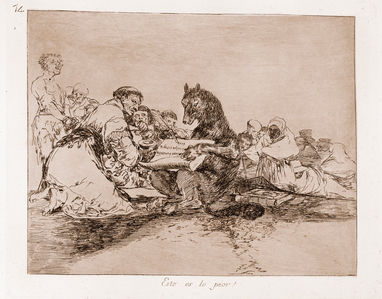 The Disasters of War: Det här är det värsta (etsning från förberedande ritning av Francisco de Goya