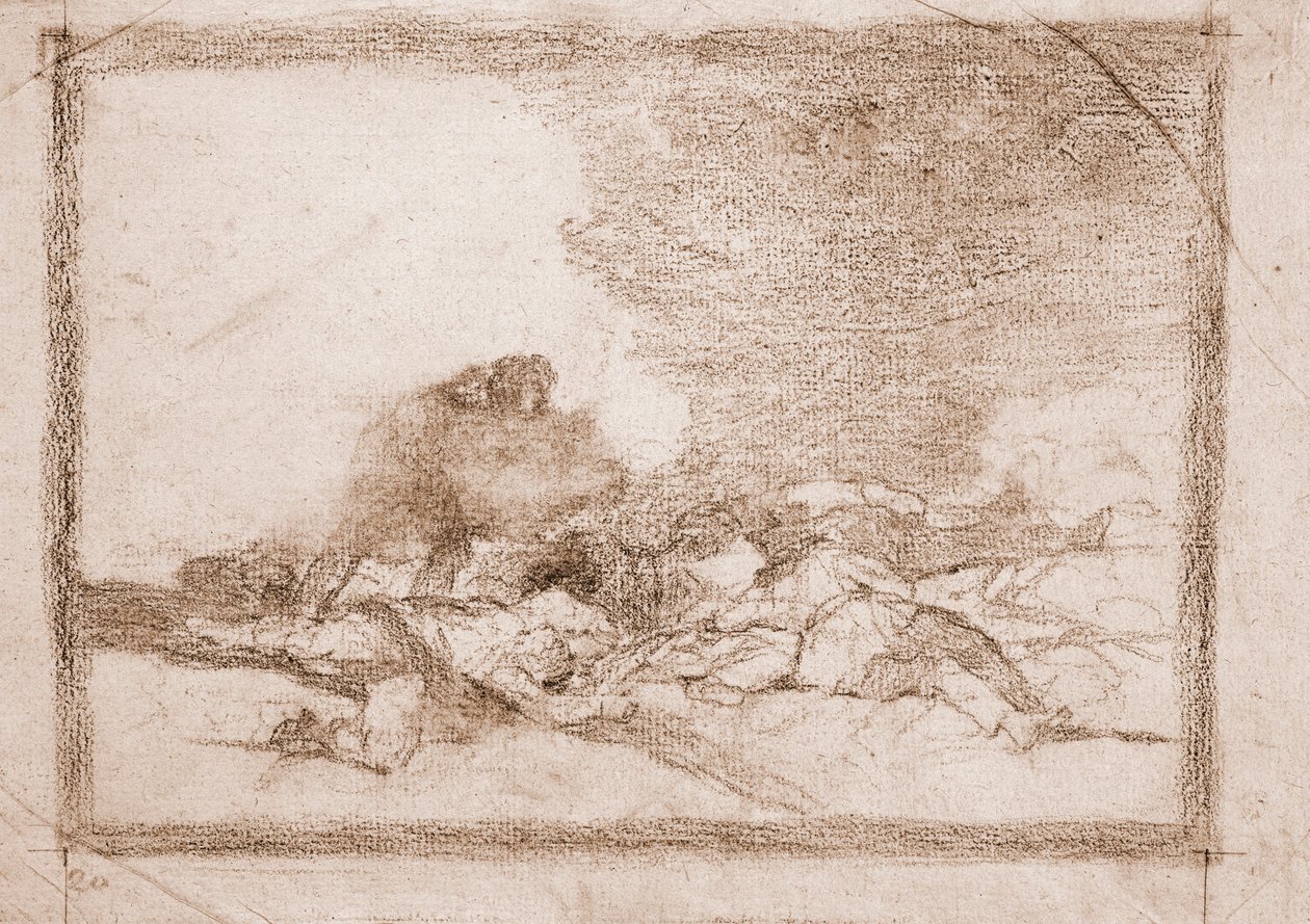 The Disasters of War: Det är därför du föddes (förberedande ritning av Francisco de Goya
