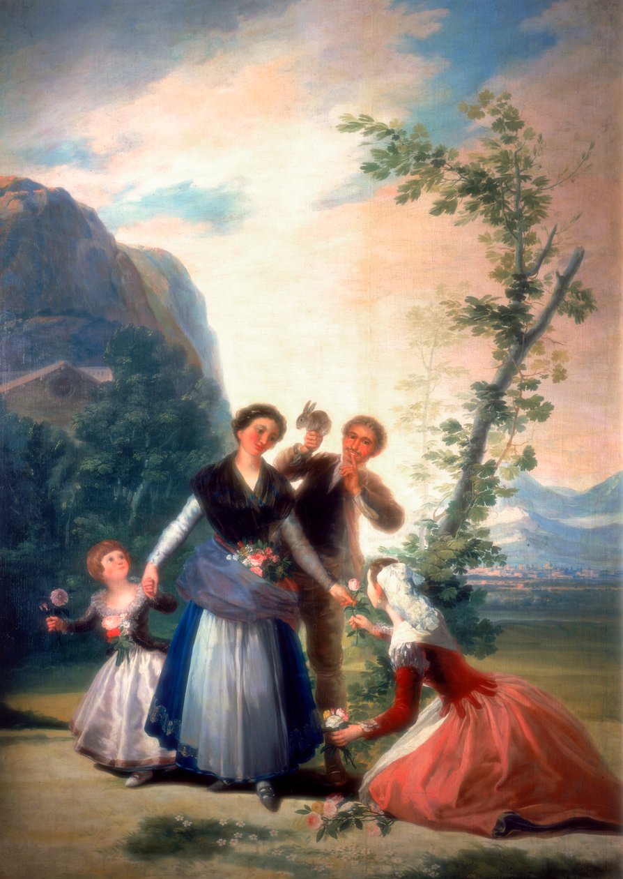 Blomsterhandlarna eller våren, 1786 av Francisco de Goya
