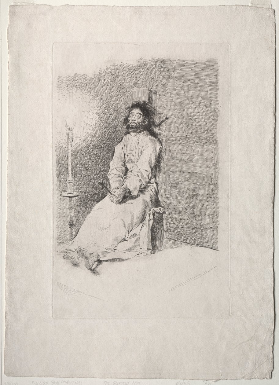 The Garroted Man av Francisco de Goya