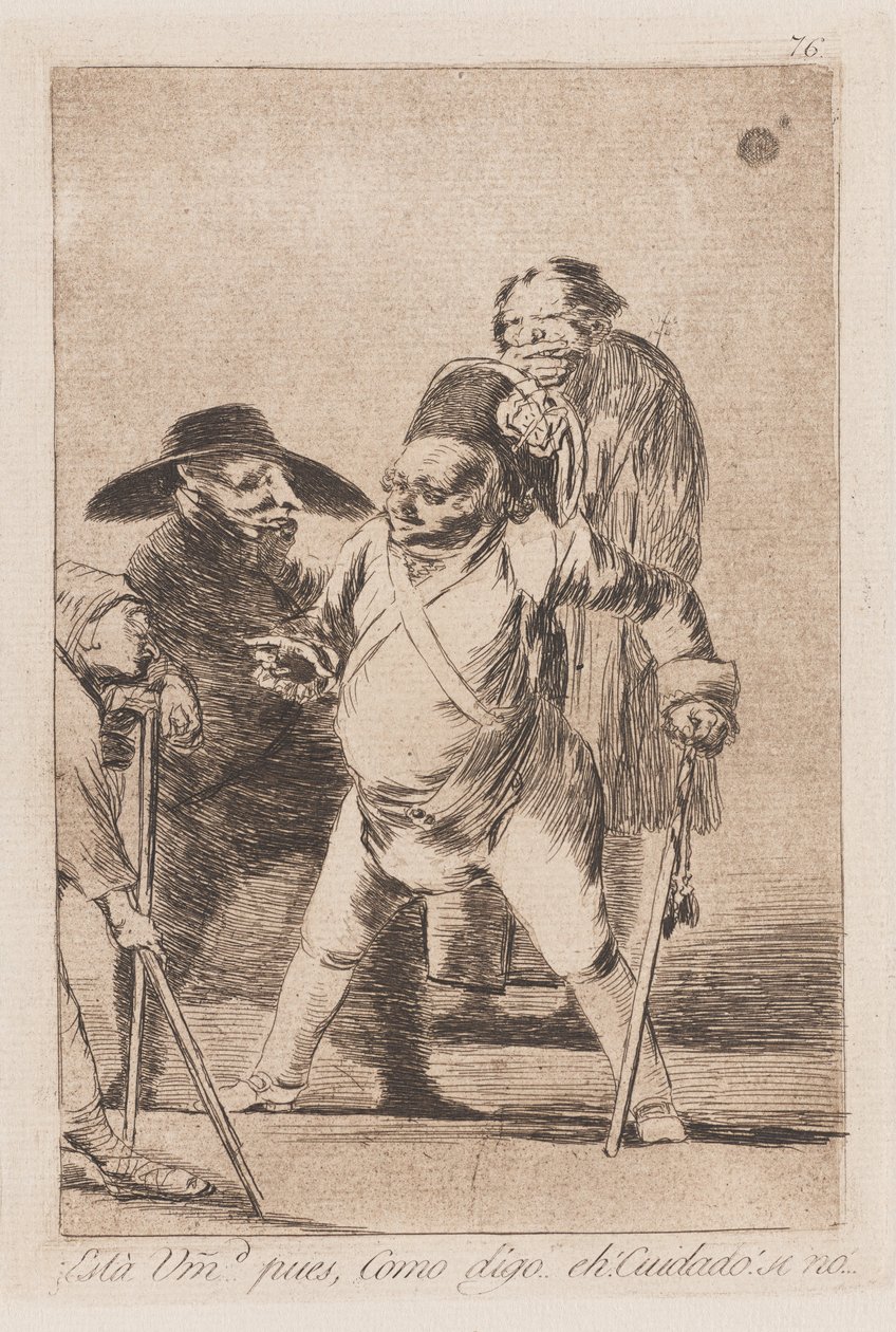 The Habit of Command, sent 18:e-tidigt 19:e århundrade (tryck) av Francisco de Goya