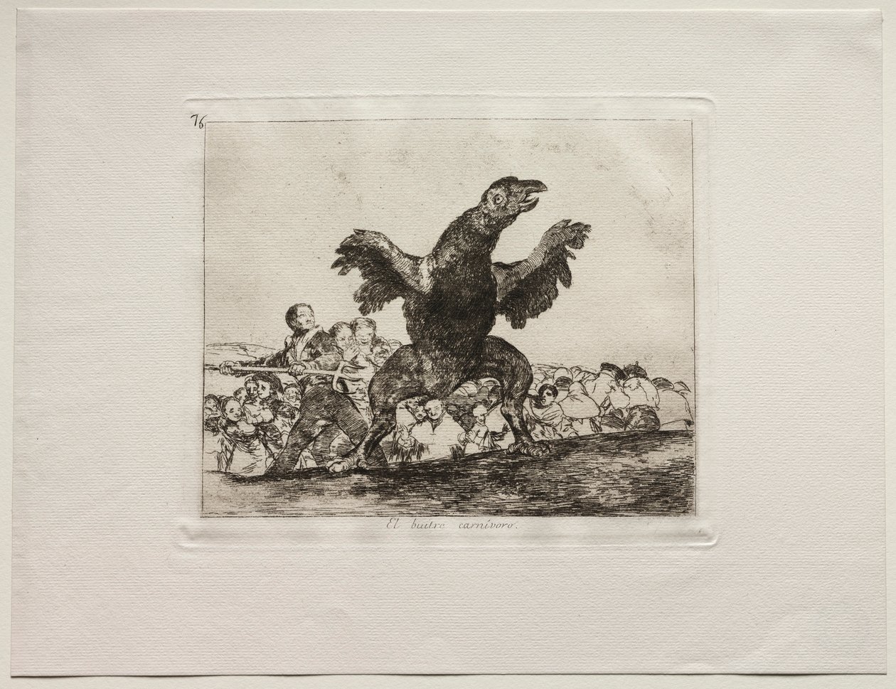 Krigets fasor: A Carnivorous Vulture. av Francisco de Goya
