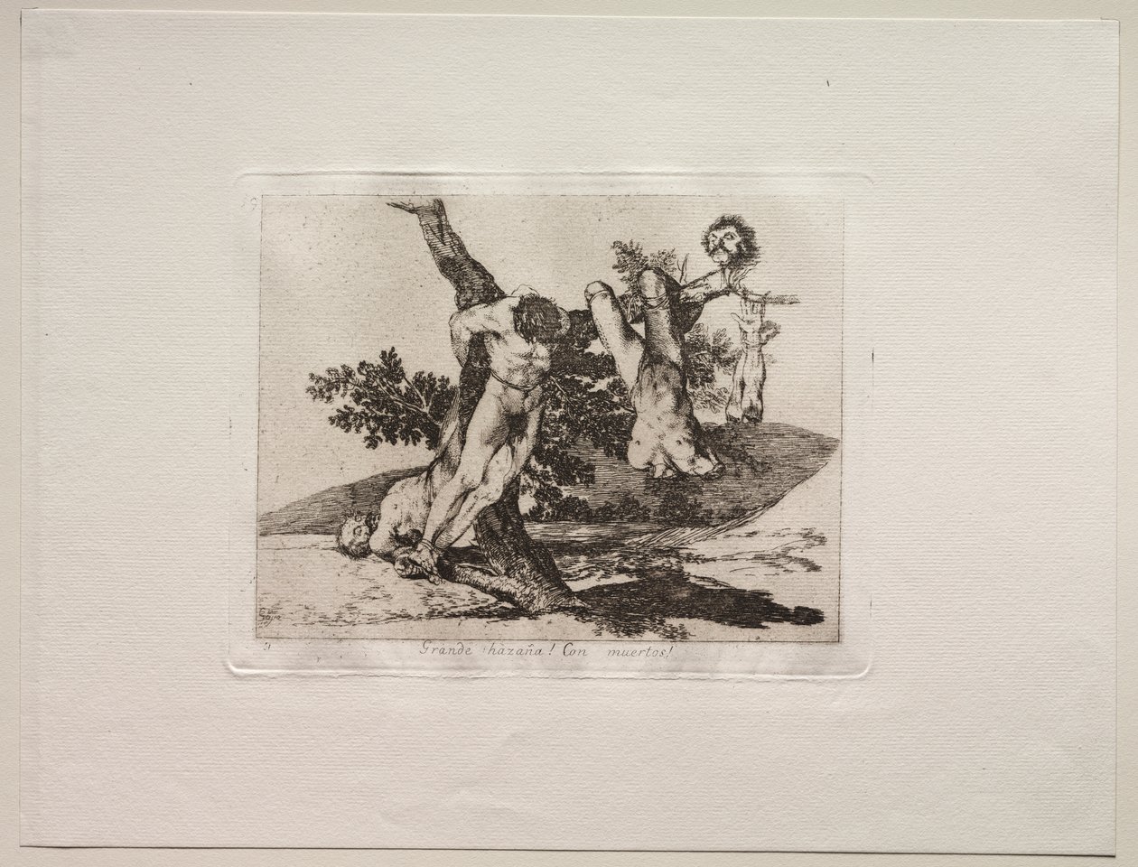 Krigets fasor: en heroisk bedrift! Med döda män! av Francisco de Goya