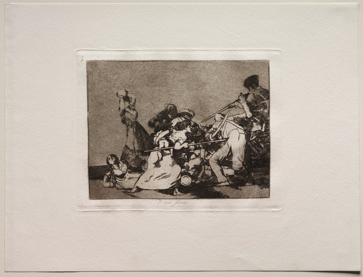 Krigets fasor: Och de är som vilda vidunder av Francisco de Goya