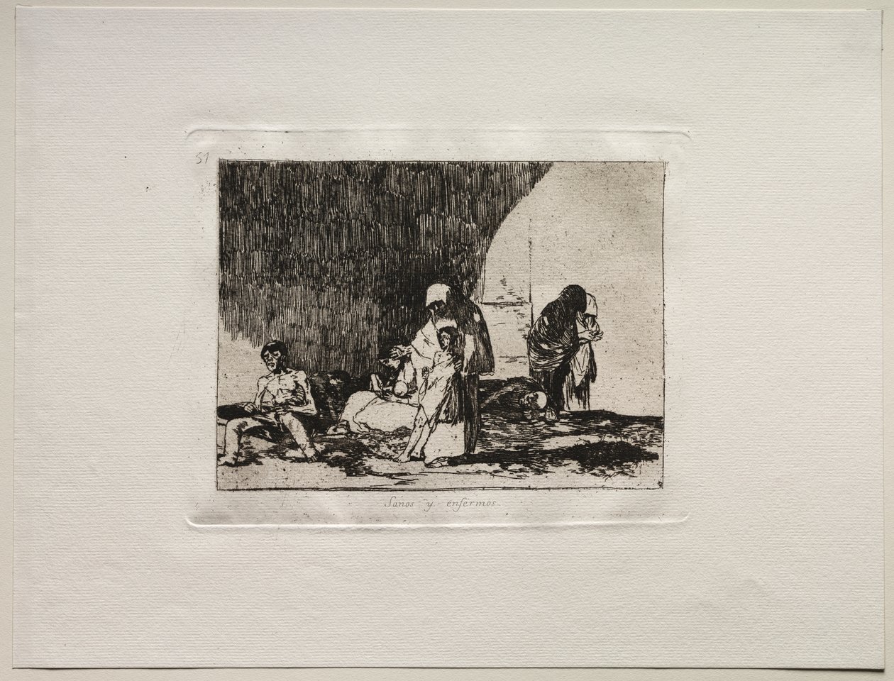 Krigets fasor: de friska och de sjuka av Francisco de Goya