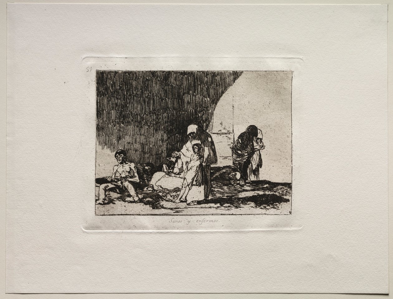Krigets fasor: de friska och de sjuka. av Francisco de Goya