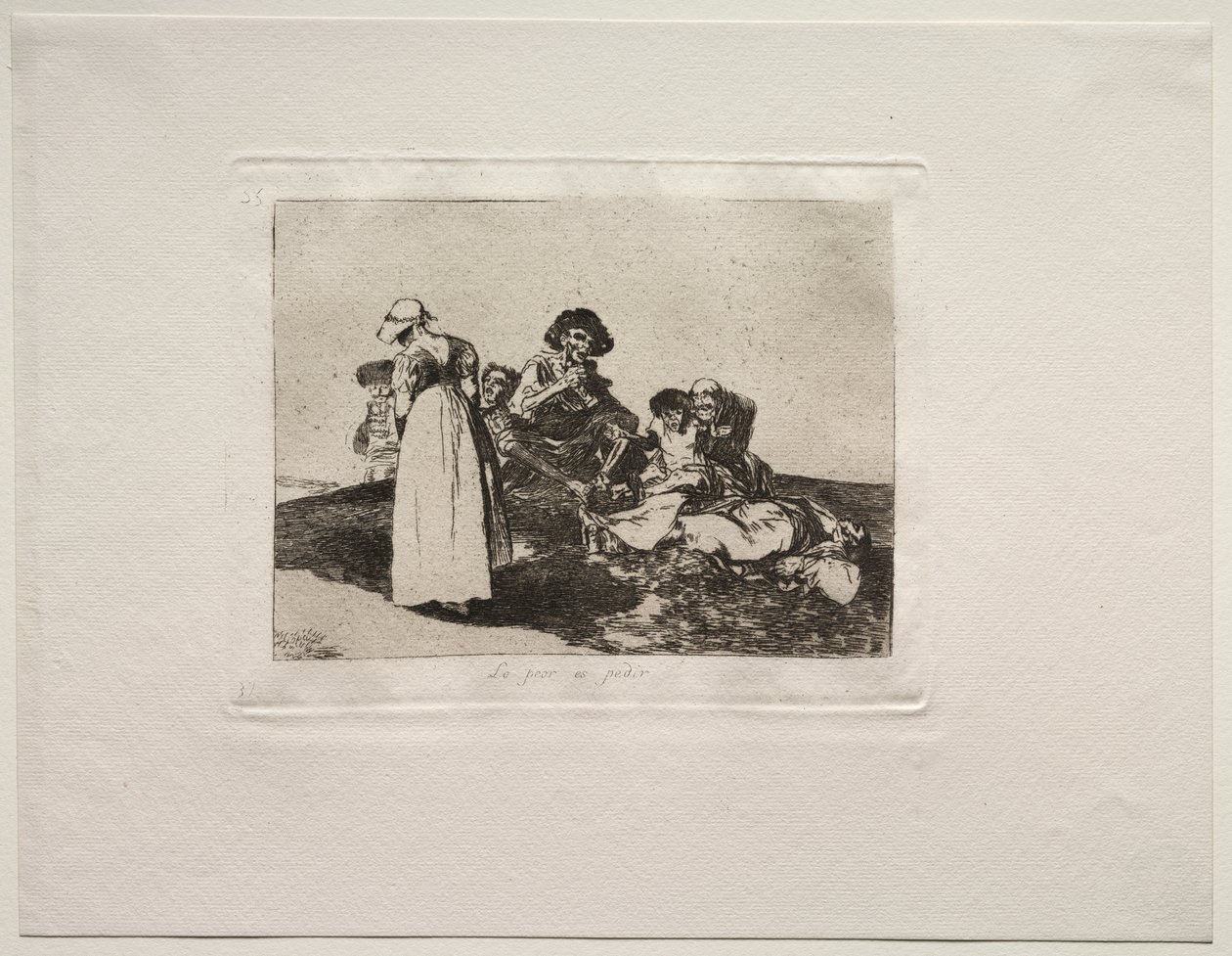 The Horrors of War: The Worst is to Beg av Francisco de Goya