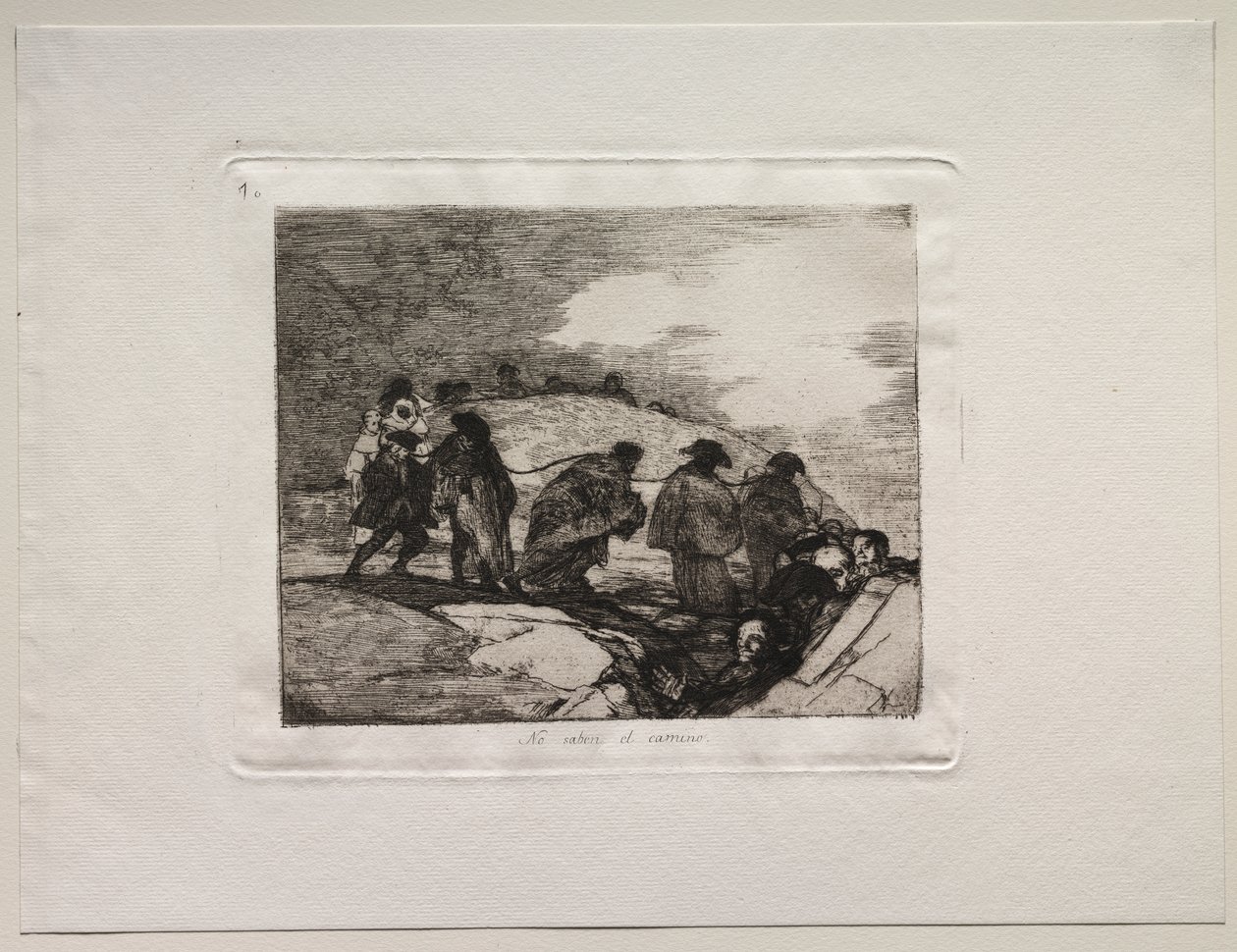 Krigets fasor: De vet inte vägen av Francisco de Goya