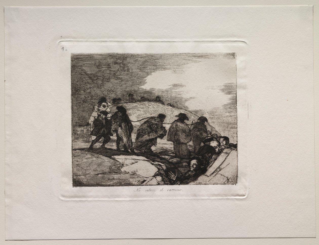 Krigets fasor: De vet inte vägen. av Francisco de Goya