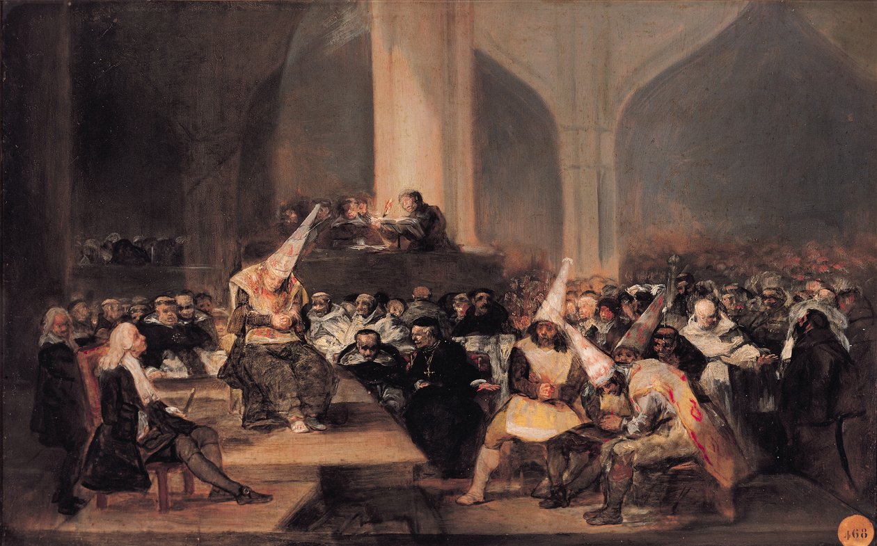 Inkvisitionsdomstolen av Francisco de Goya