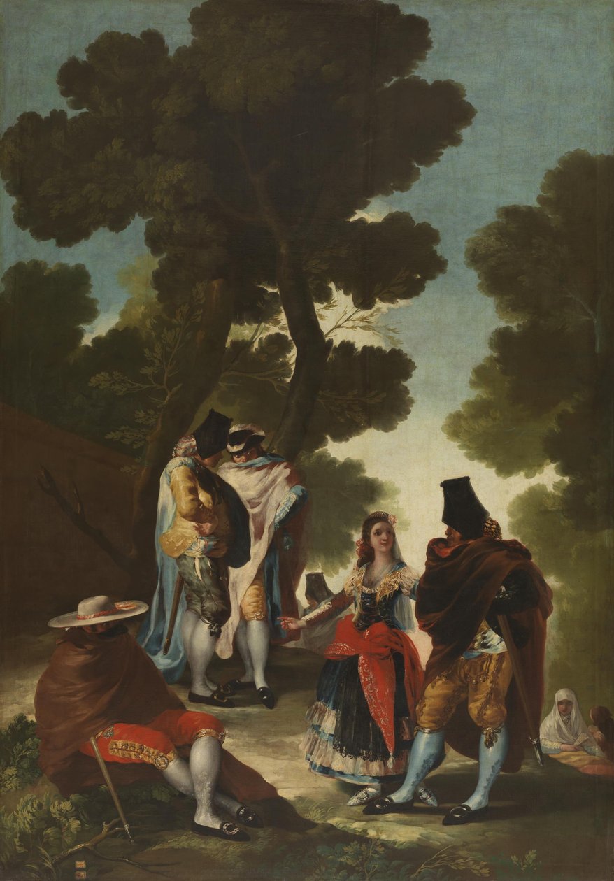 The Pretty Woman and the Masked Men (The Road of Andalusia) av Francisco de Goya