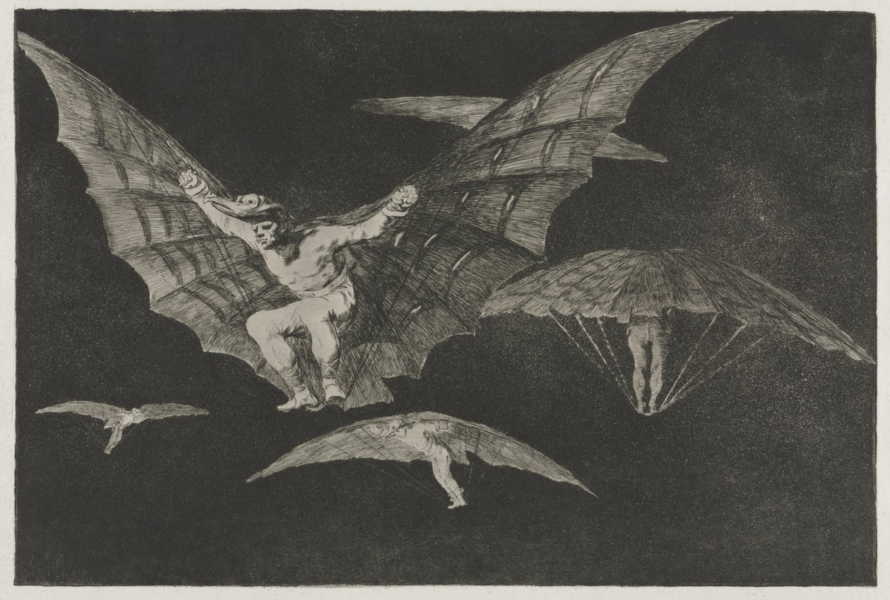 Ordspråken: Ett sätt att flyga, 1864. av Francisco de Goya