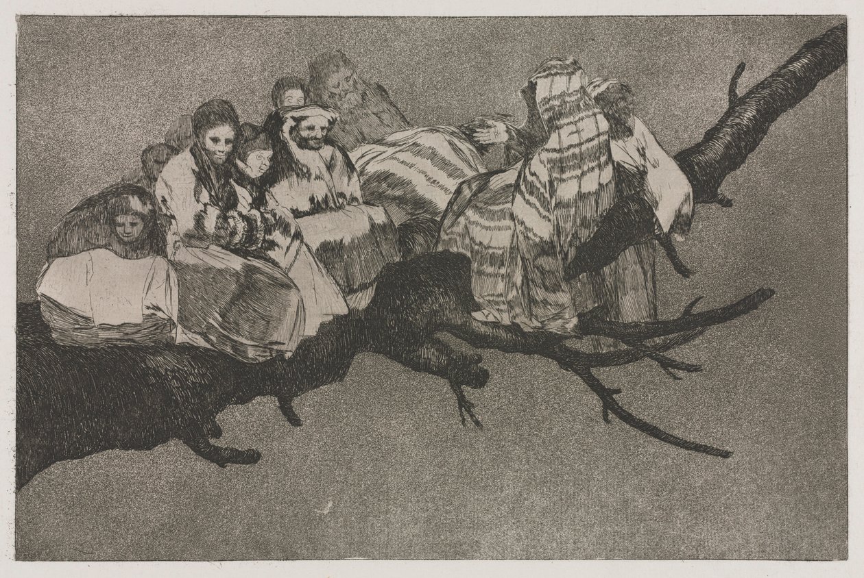 Ordspråken: Löjlig dårskap, 1864. av Francisco de Goya