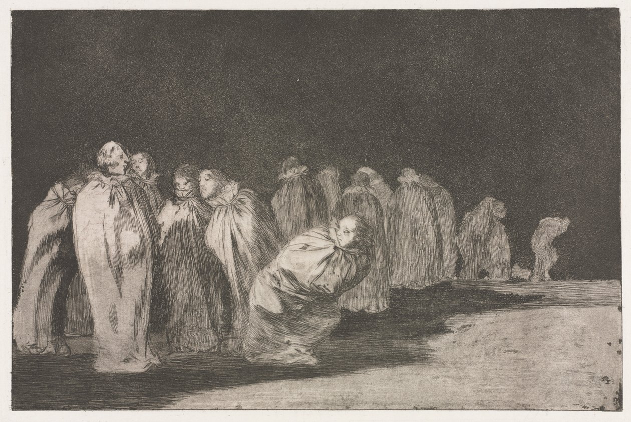 Ordspråken: Männen i säckar, 1864. av Francisco de Goya
