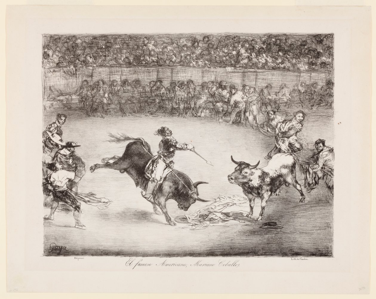 Den berömde amerikanen, Mariano Ceballos: Tjurarna i Bordeaux av Francisco de Goya