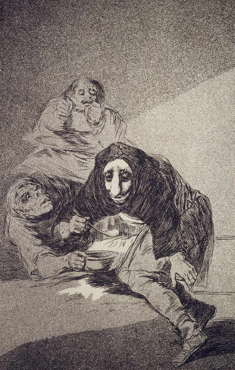 Den skamliga Capricho No 54 av Francisco de Goya