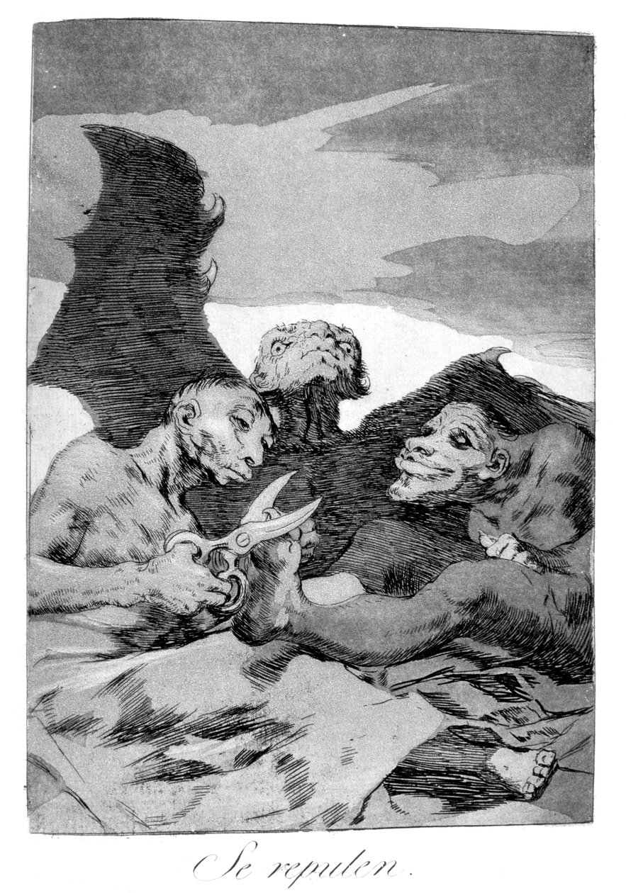 De piffar upp sig, 1799 av Francisco de Goya