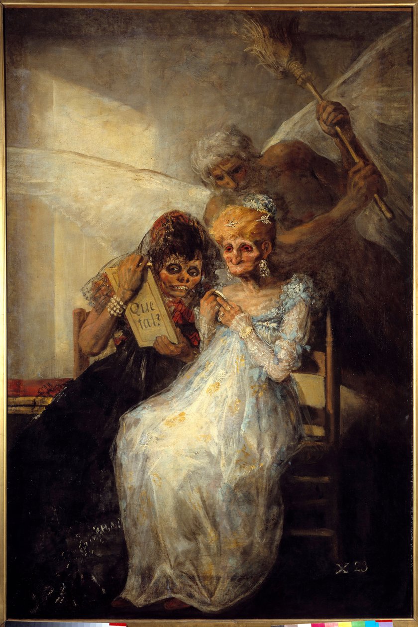 Tid eller gammal målning av Francisco de Goya (1746-1828) 1808 Sön. 1,81x1,25 m Lille, museum för sköna konster - Tiden eller de gamla kvinnorna. Målning av Francisco de Goya (1746-1828) av Francisco de Goya