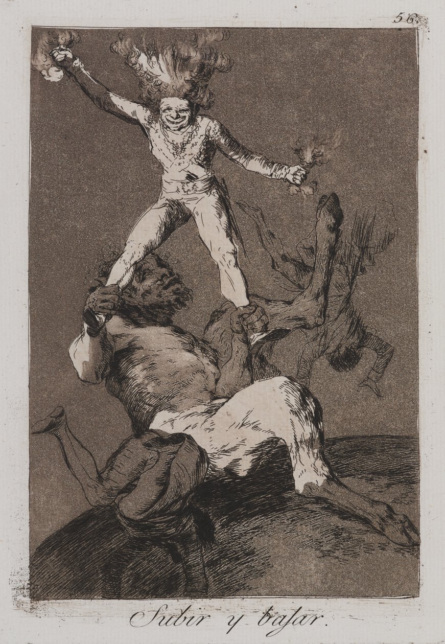 Att uppstå och falla av Francisco de Goya