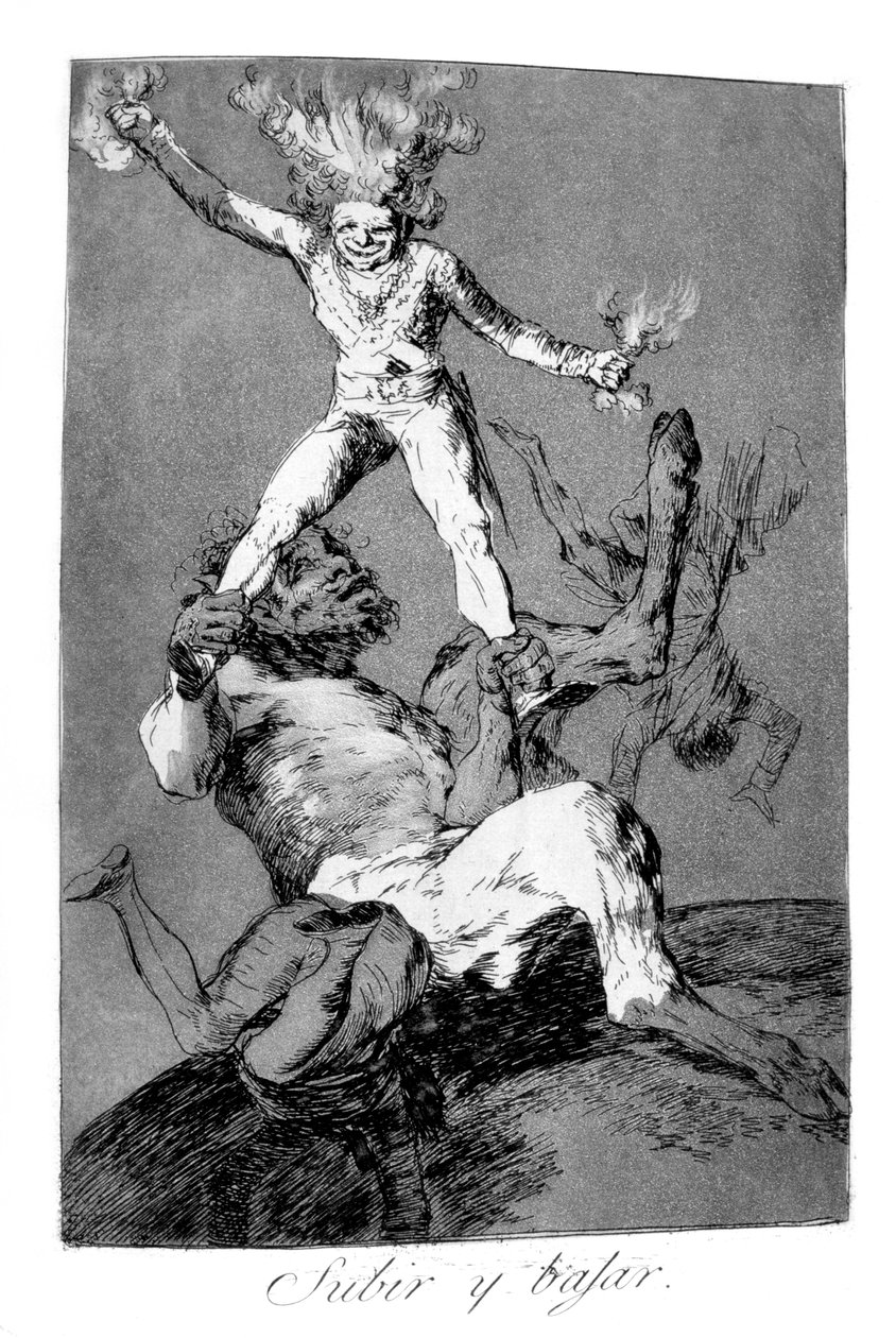 Att stiga och att falla, 1799 av Francisco de Goya