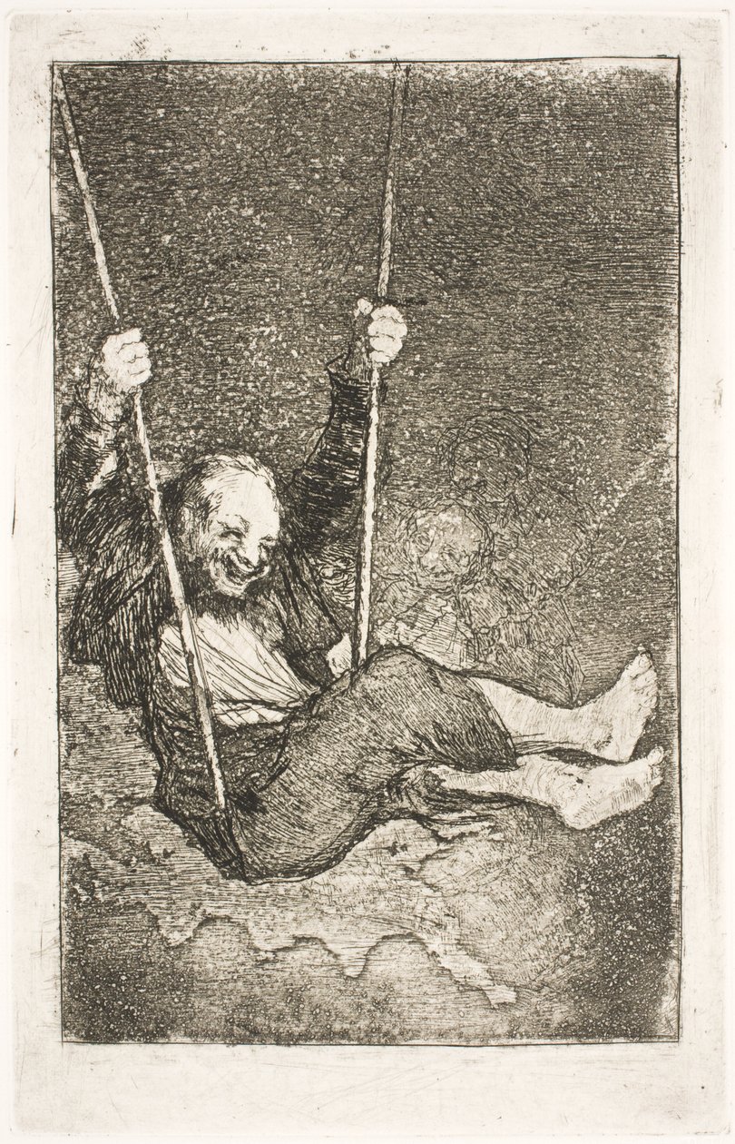 Trollkarlen i en sving av Francisco de Goya