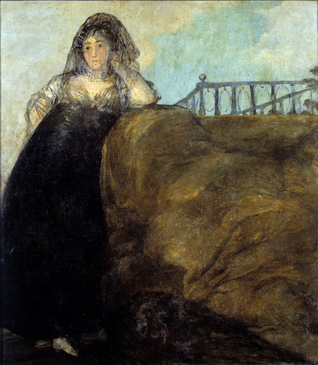 A manola, dona Leocadia Zorrilla Litografi av Francisco de Goya (1746-1828) 1700-talet Madrid, Pradomuseet av Francisco de Goya