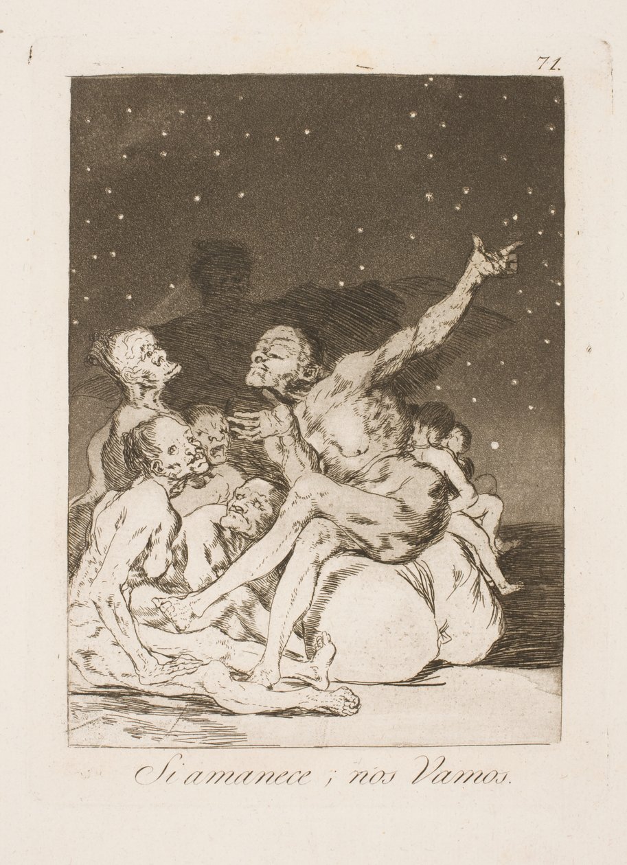 I gryningen måste vi gå av Francisco de Goya