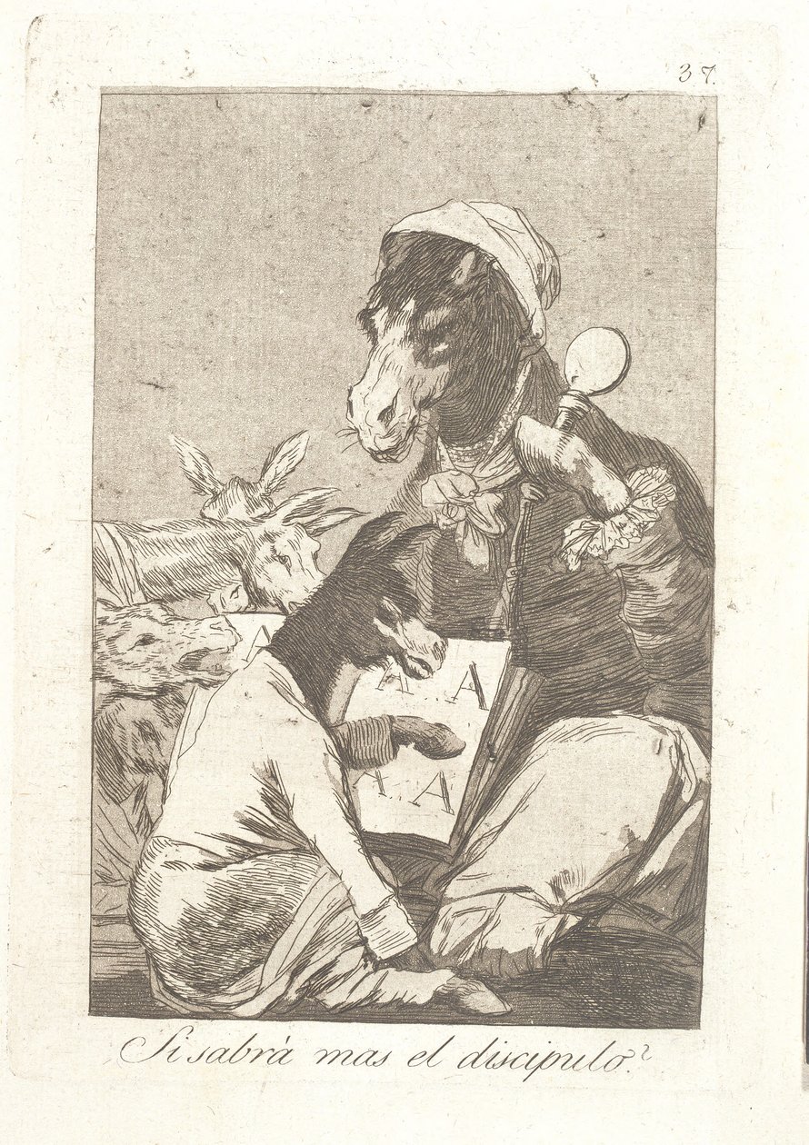 Vet eleven mer än läraren? av Francisco de Goya