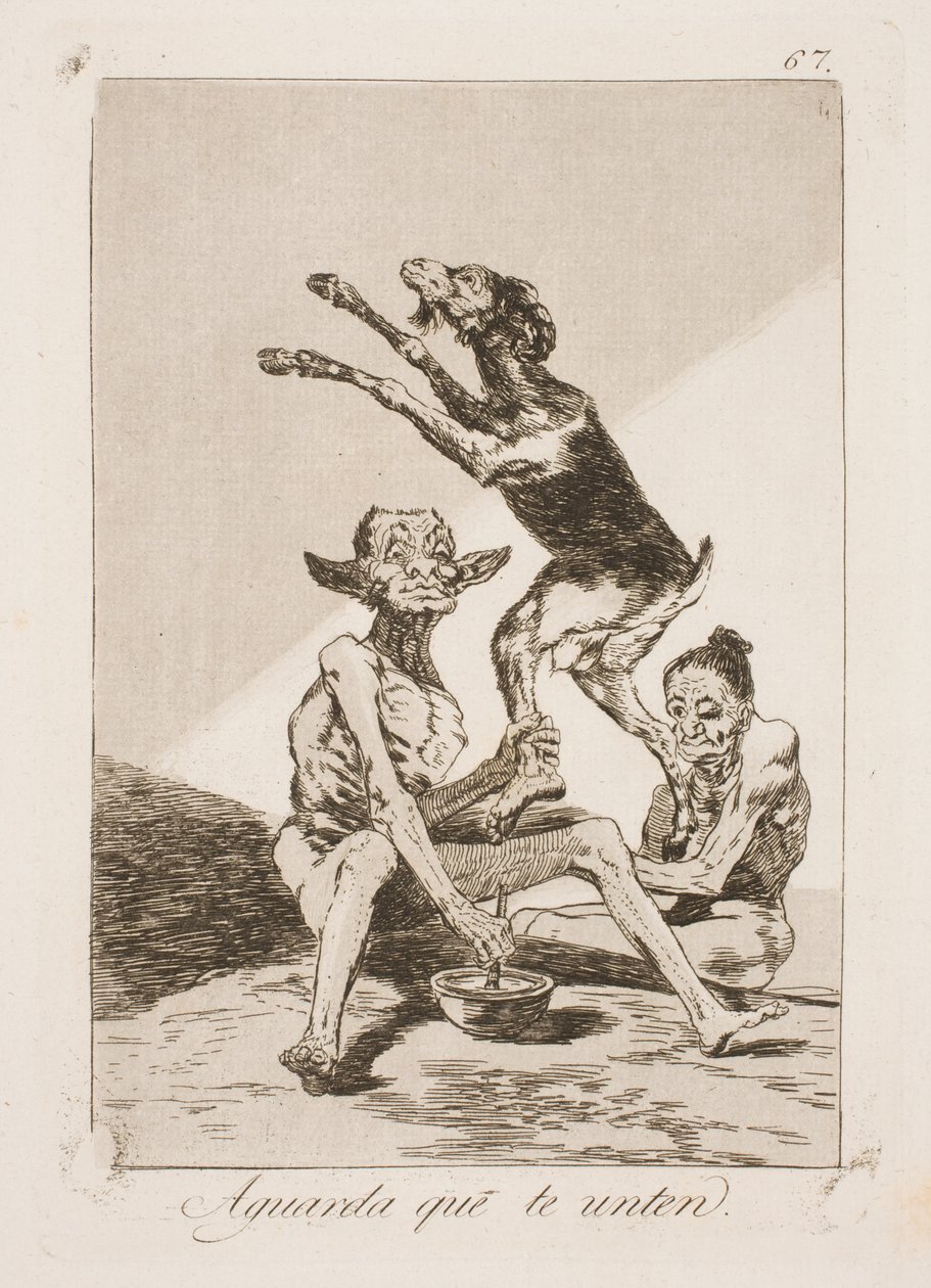Vänta tills den har smetats in med salva av Francisco de Goya