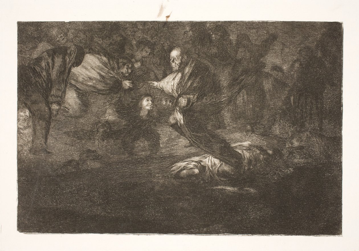 Vår Herre skapar dem, och de hamnar i vacker förening / Fåglar av samma fjäder flyger i flockar av Francisco de Goya