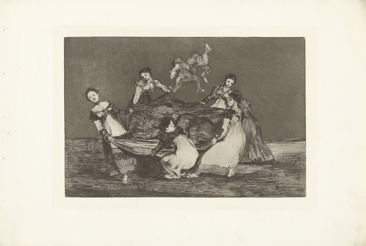 Feminin dårskap Disparat Feminino Los Disparates (Dårskaperna) Los Proverbios (Ordspråken) (serietitel) av Francisco de Goya