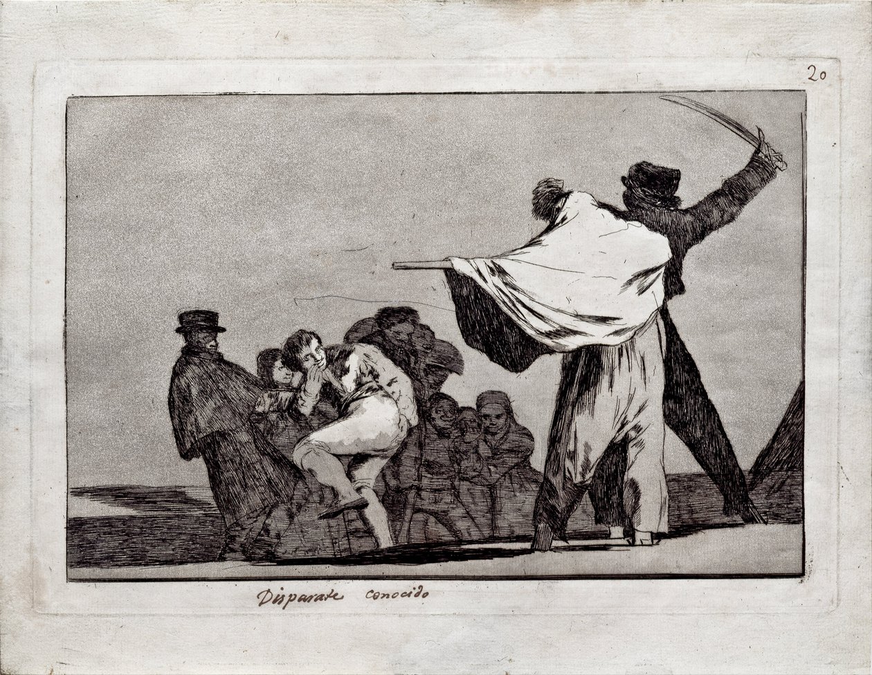 Well-Know Folly från serien Los Disparates Follies, 1815-1819 av Francisco de Goya