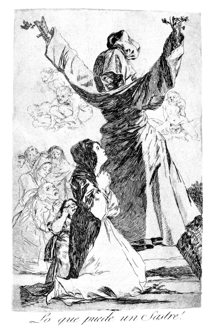 Vad en skräddare kan!, 1799 av Francisco de Goya
