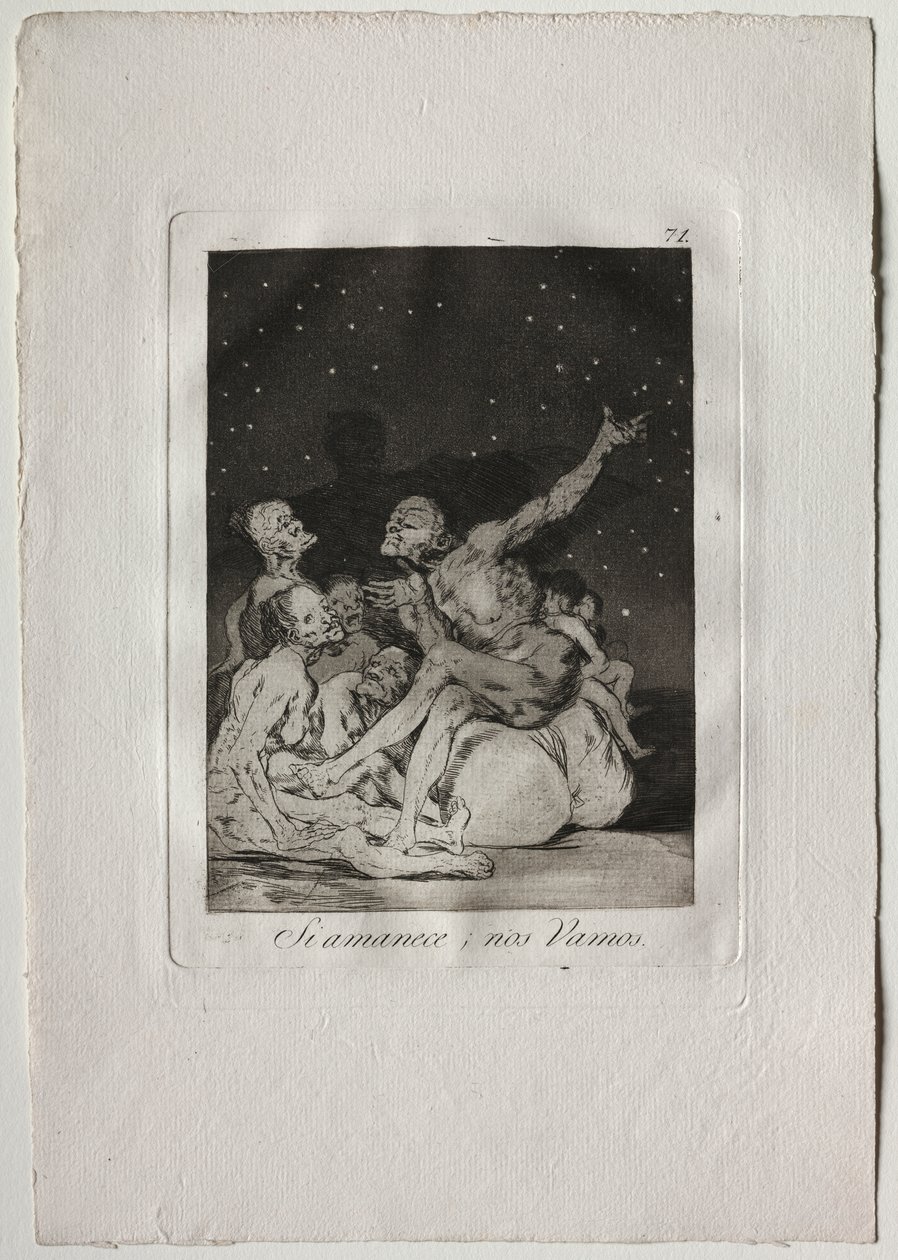 När dagen rasar kommer vi att vara lediga av Francisco de Goya