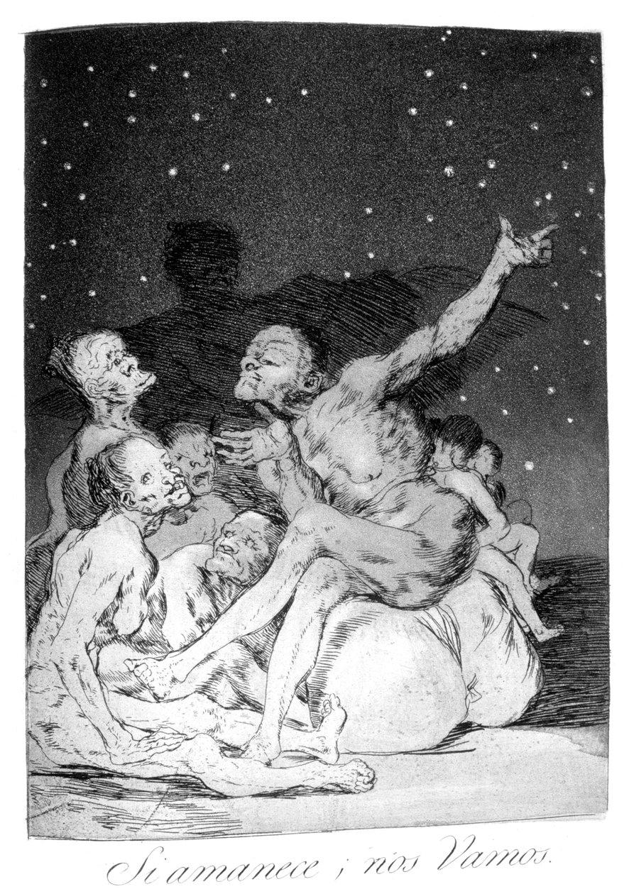 När dagen rasar är vi lediga!, 1799 av Francisco de Goya