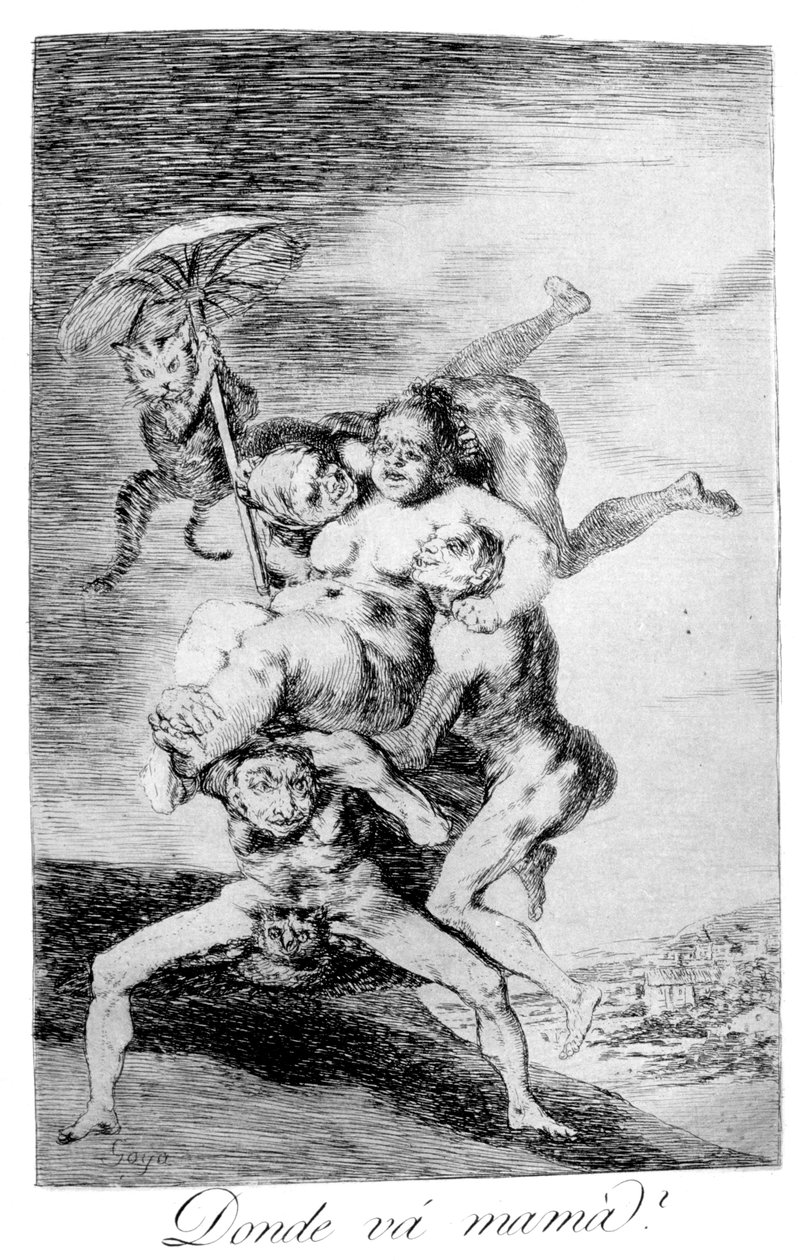 Vart är mamma på väg, 1799 av Francisco de Goya