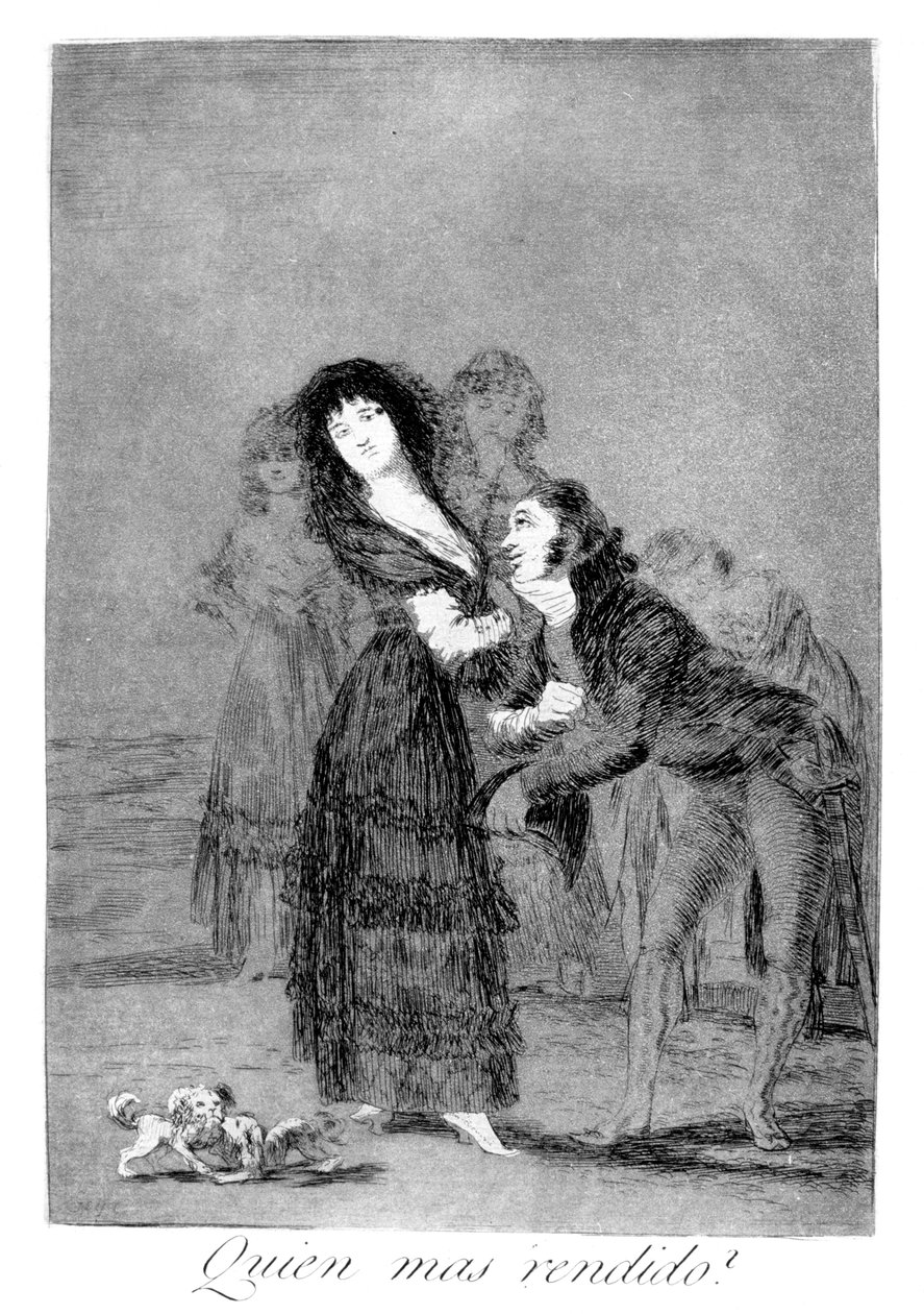 Vem av dem är mer övervunnen, 1799 av Francisco de Goya