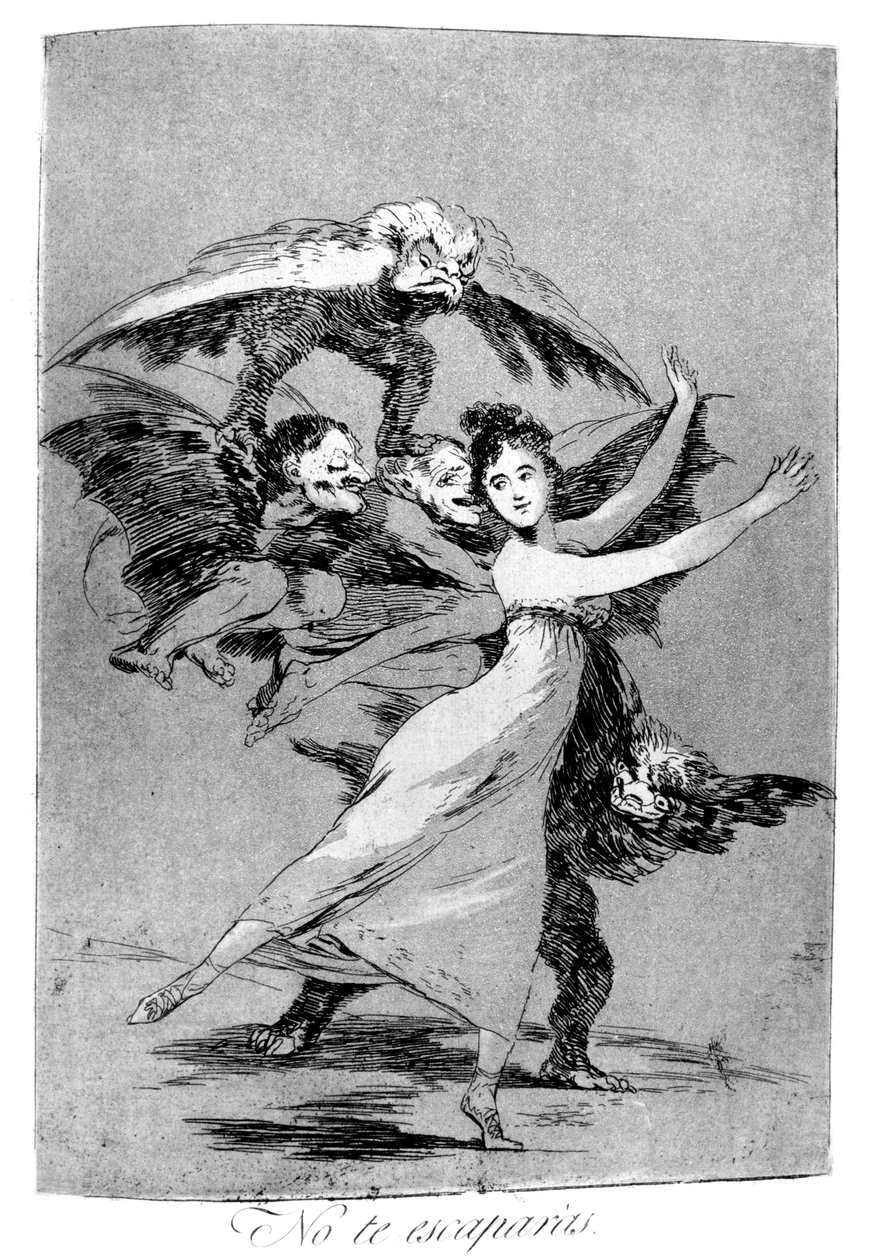 Du kommer inte att fly, 1799 av Francisco de Goya