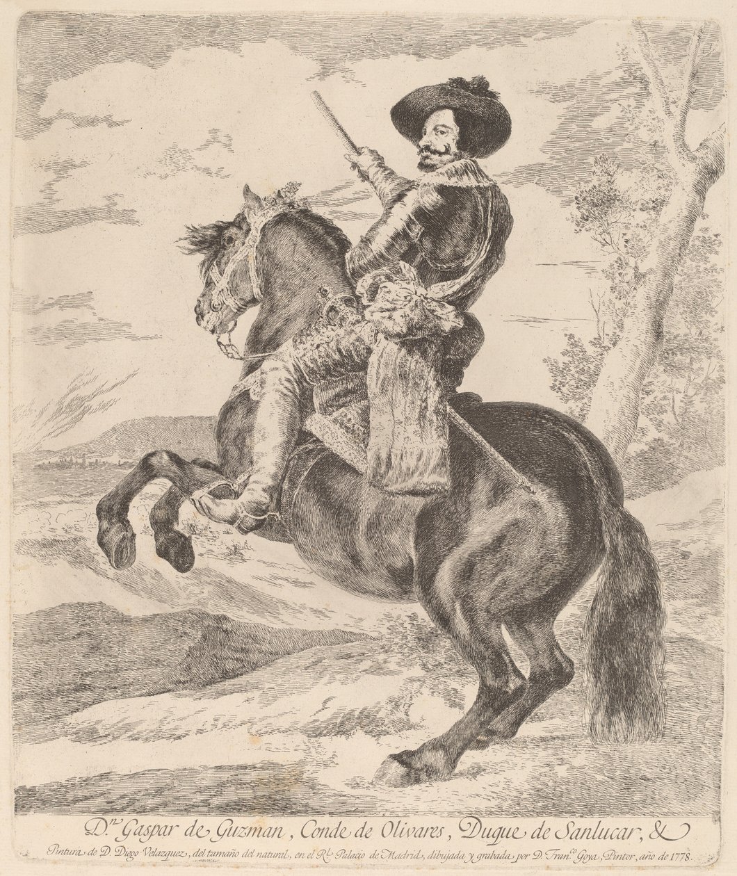 Gaspar de Guzman, greve hertig av Olivares av Francisco de Goya after Diego Velázquez