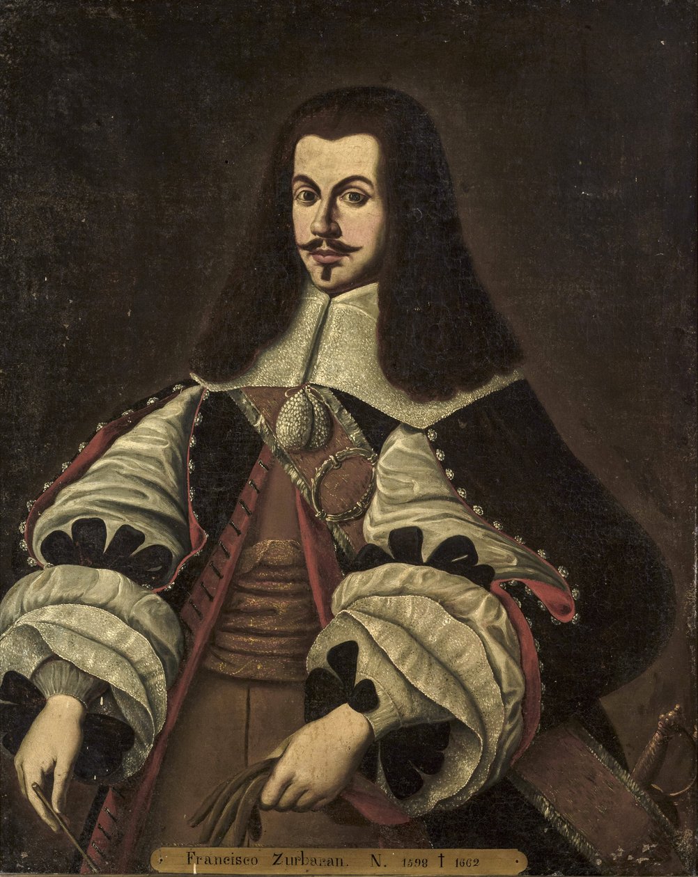 Barock : Porträtt av Francisco de Zurbaran (1598-1664), Anonym, slutet av 1600-talet. Olja på duk av Francisco de Zurbaran