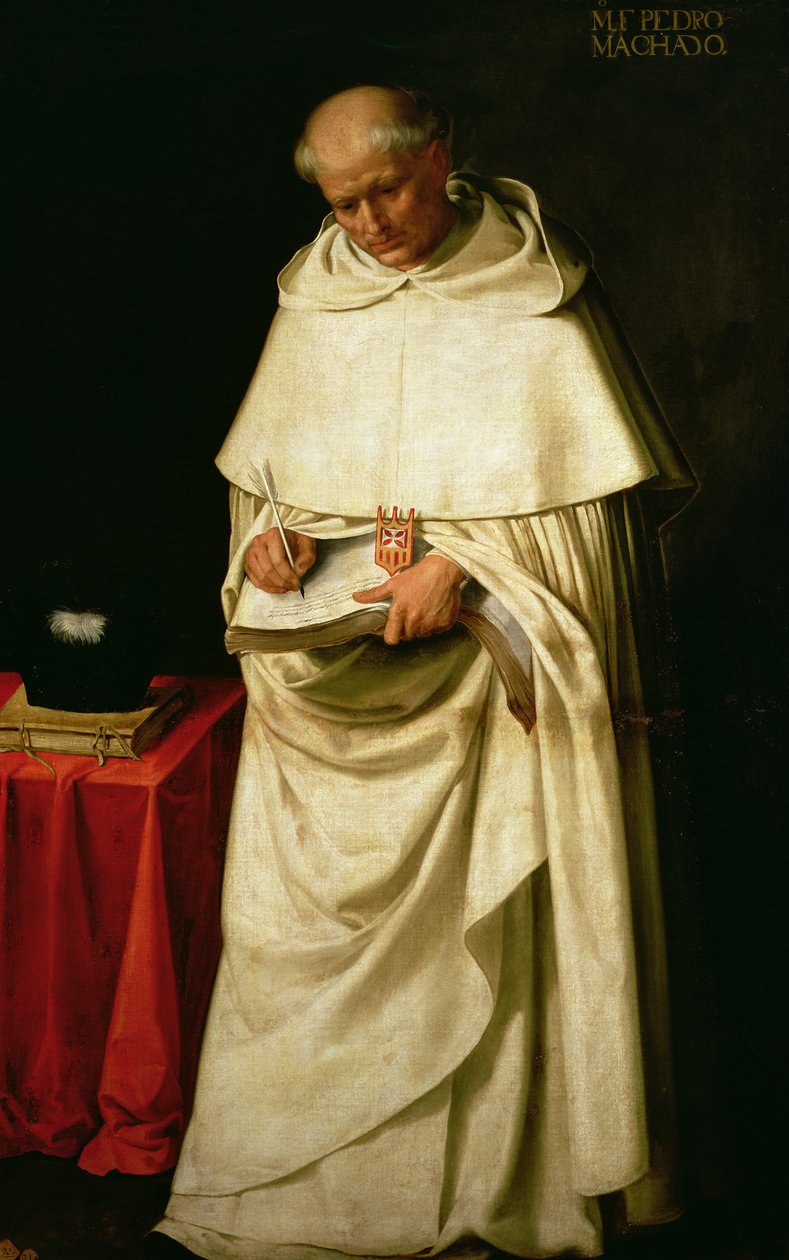 Bror Pedro Machado (d.1604) (olja på duk) av Francisco de Zurbaran