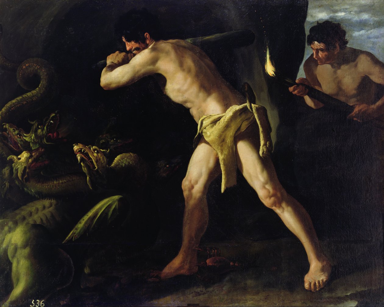 Hercules slåss med Lernaean Hydra, c.1634 av Francisco de Zurbaran