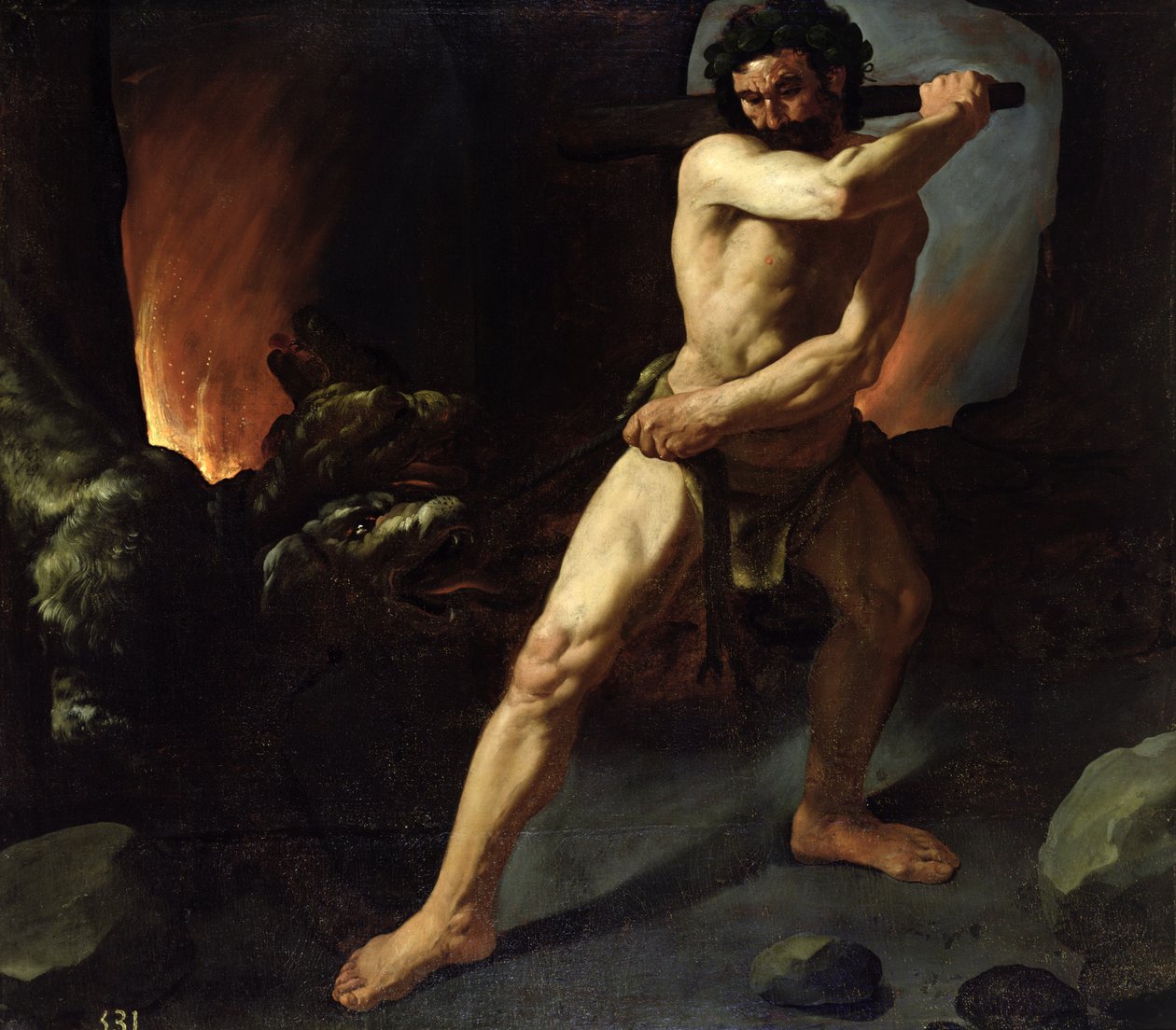 Herkules och Cerberus, ca 1634 av Francisco de Zurbaran
