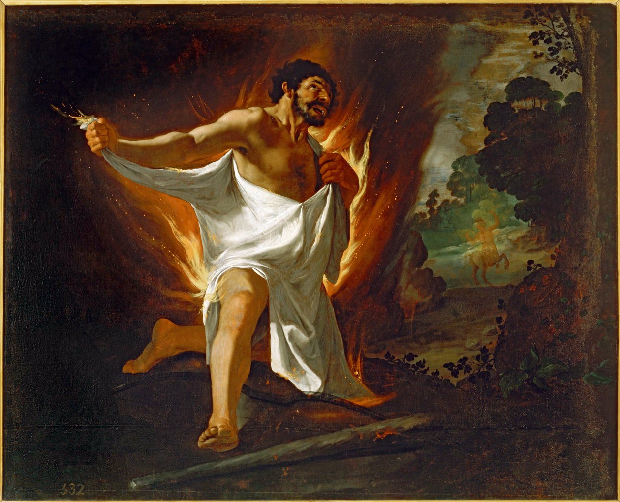 Herkules bränd av kentauren Nessus skjorta ... (olja på duk) av Francisco de Zurbaran