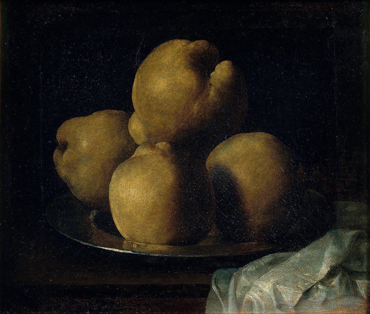 Nature morte aux coings - Stilleben med Kvittens skål - Zurbaran, Francisco, de (1598-1664) - Mellan 1633 och 1664 - Olja på duk - 35x40,5 - Museu Nacional d