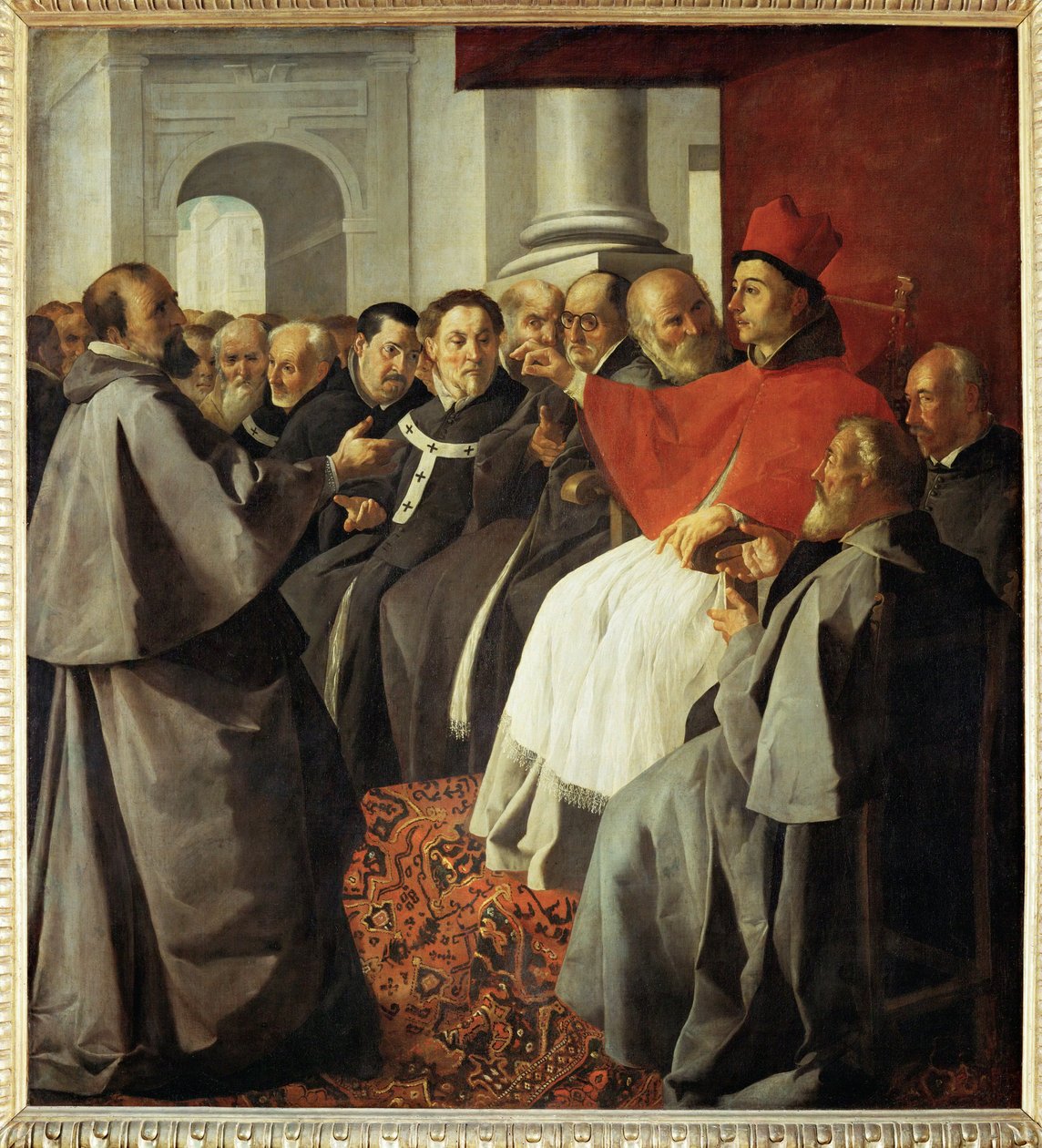 Sankt Bonaventura vid konciliet i Lyon - Sankt Bonaventura ... av Francisco de Zurbaran