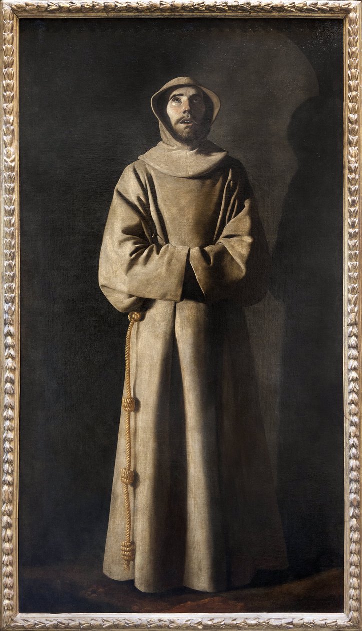 Saint Francois av Assisi. Påvarna Nicholas V (1397-1455) och Sixtus IV (1414-1484), efter att ha besökt Saint Francois begravningskrypta i Assisi, berättade att de hade hittat helgonets kropp som inte varvad av tiden, stående, med ögonen upplyfta mot himle av Francisco de Zurbaran