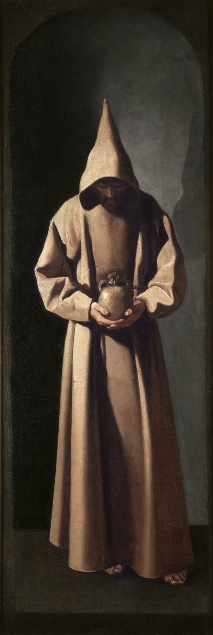 S:t Franciskus betraktar en dödskalle, ca 1635 (olja på duk) av Francisco de Zurbaran