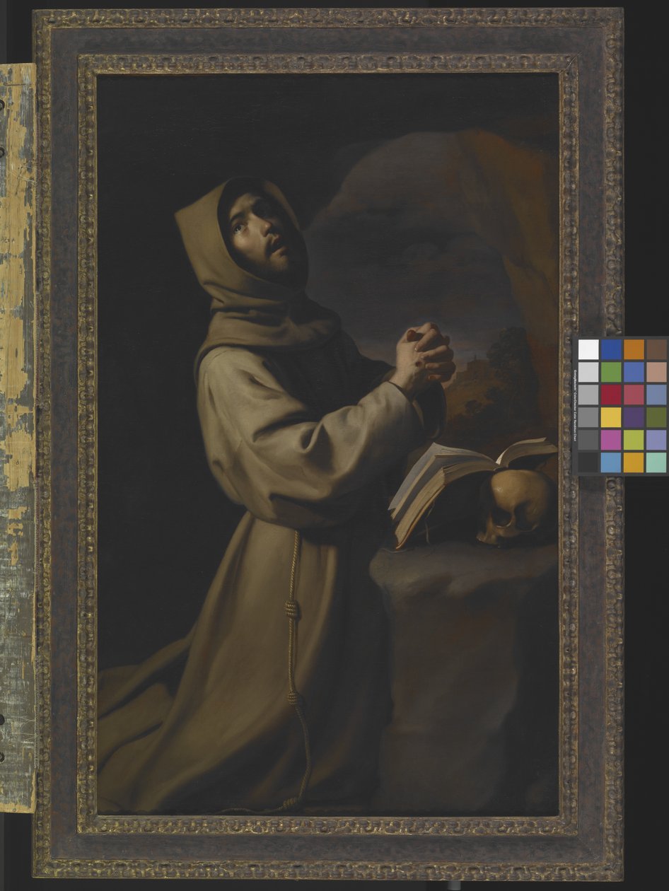 St. Franciskus i Meditation (olja på duk) av Francisco de Zurbaran