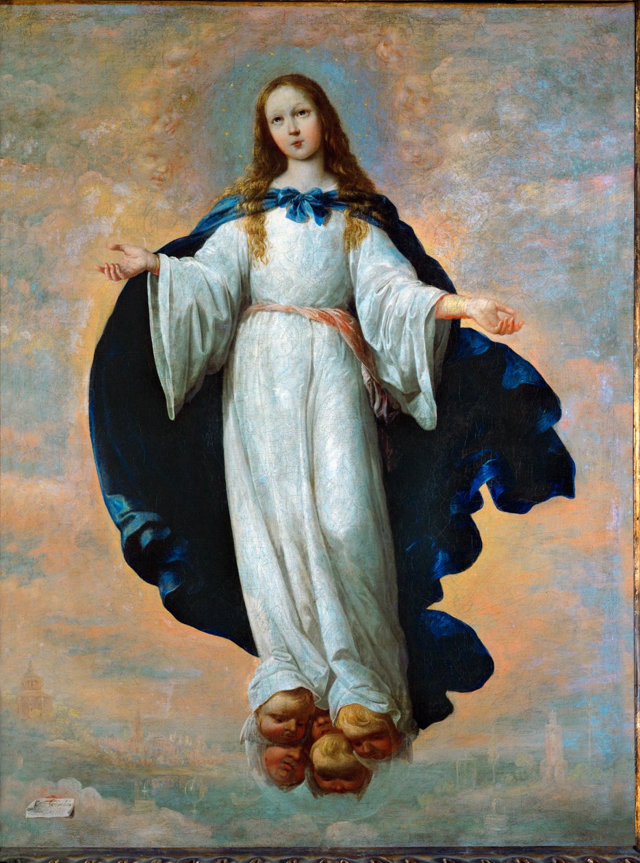 Den obefläckade avlelsen ... (olja på duk) av Francisco de Zurbaran